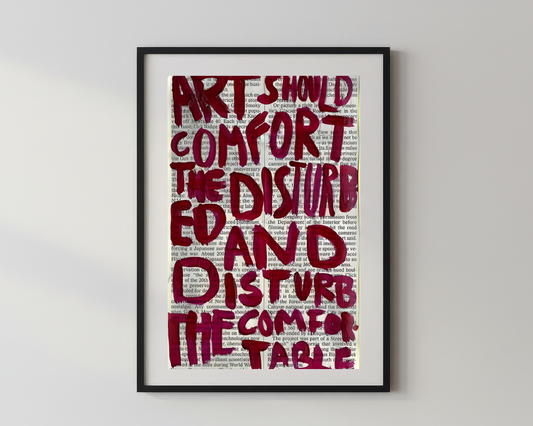 Designer x Art should comfort the disturbed