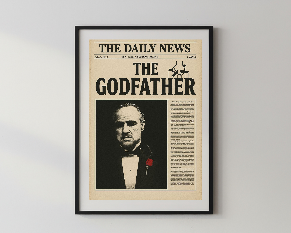 Designer x The Godfather newspaper