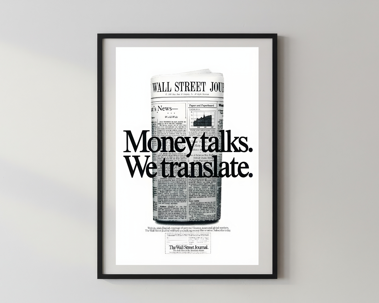 Designer x Money talks. We translate.