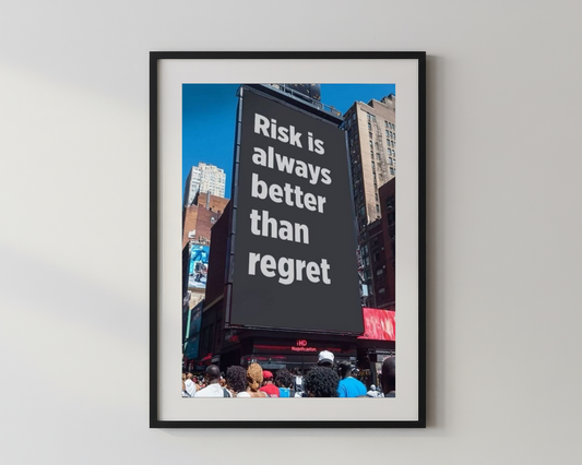 Designer x Risk is better than regret