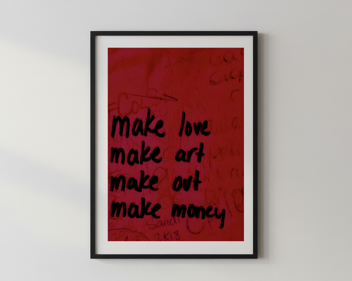 Designer x make love,make art,make money