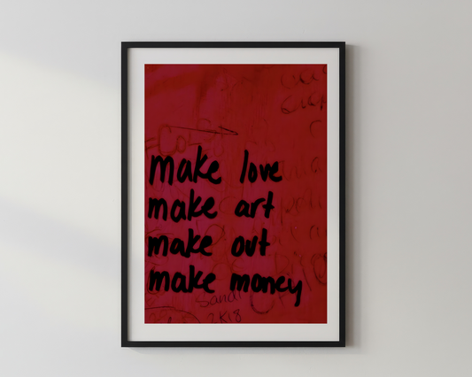 Designer x make love,make art,make money