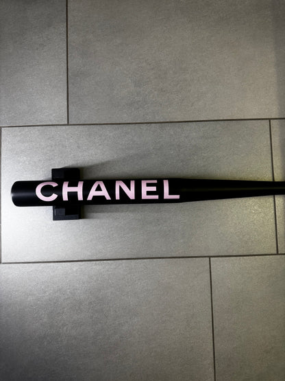 Baseballschläger No.21 · Pop Art (matt schwarz, rosa)
