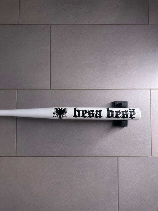Baseballschläger Schriftzüge · besa besë (weiß,schwarz)