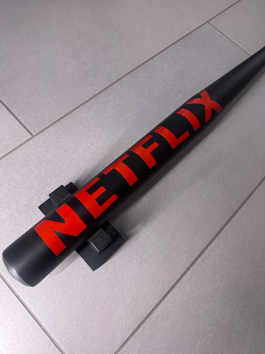 Baseballschläger Schriftzüge · Net&Chill (matt schwarz,rot)